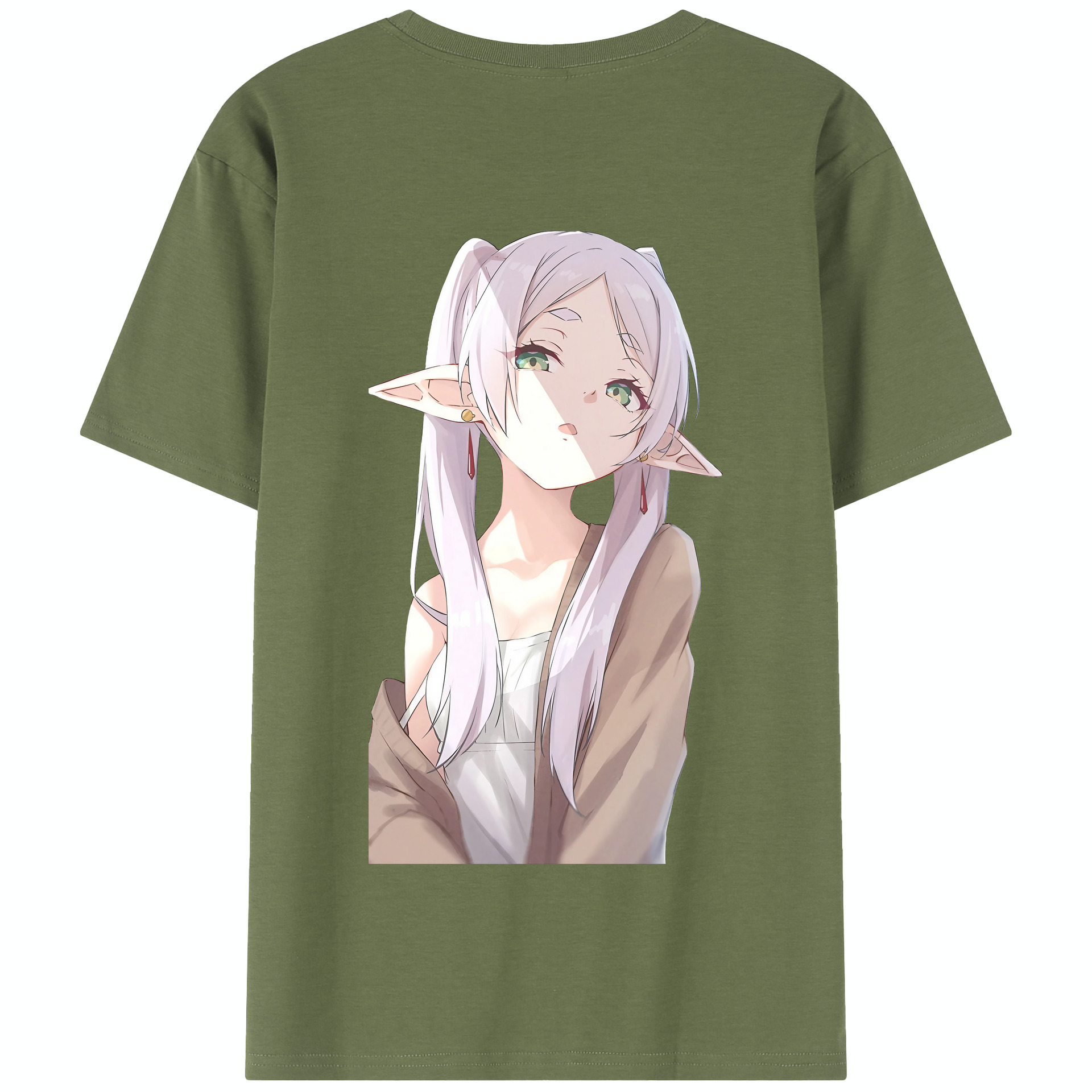 （画像用） 葬送のフリーレン Frieren 綿100％半袖Tシャツ（背面プリント）